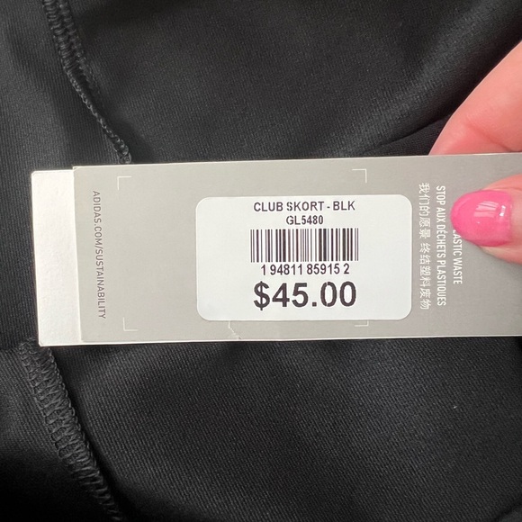 NWT Adidas Women’s Club Tennis Skort in Black in size XL - Picture 6 of 6